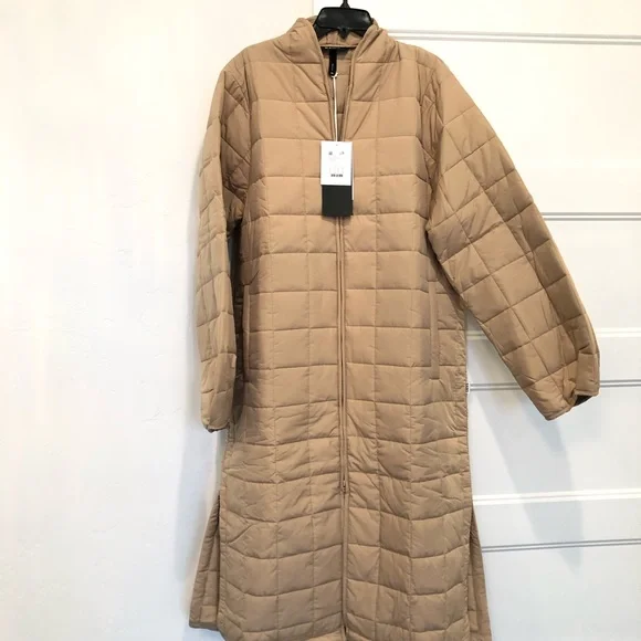 Rains Liner Puffer Coat Women’s XL Sand - Picture 3 of 8